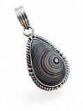 Fordite Detroit Agate Solid 925 Sterling Silver Pendant