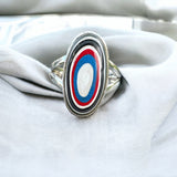 Fordite solid 925 Sterling Silver R 6.5