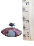 Noreena Jasper & Garnet Solid 925 Sterling Silver Pendant