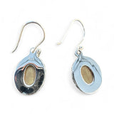 Crazy Lace Agate oval Solid 925 Sterling Silver Earrings