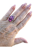 Kingman Cherry Blossom Dahlia Solid 925 Sterling Silver Ring 8