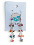 Kingman Pink Dahlia Turquoise Solid 925 Sterling Silver Earrings