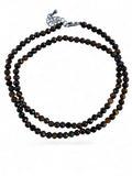 Faceted Tiger Eye 4 mm Beaded Necklace