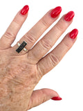 Black Tourmaline Solid 925 Sterling Silver Ring 7