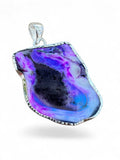 Purple Dendritic Opal Solid 925 Sterling Silver Pendant