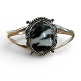 White Buffalo Solid 925 Sterling Silver Cuff Bracelet