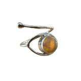 Ethiopian Opal Solid 925 Sterling Silver Ring Adj