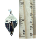 Purple Turquoise Solid 925 Sterling Silver Pendant