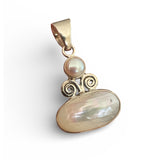 Mabe Pearl Solid 925 Sterling Silver Pendant