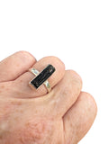 Black Tourmaline Solid 925 Sterling Silver Ring 7