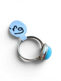 Caribbean Larimar Solid 925 Sterling Silver Ring 6.5
