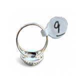 White Buffalo Solid 925 Sterling Silver Ring 9