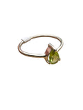 Peridot Solid 925 Sterling Silver Stack Ring