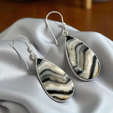 Prairie Agate Solid 925 Sterling Silver Earrings