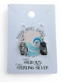 Rough Tektite Solid 925 Sterling Silver Earrings