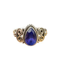 Tanzanite Solid 925 Sterling Silver cluster Ring 6
