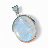 Rainbow Moonstone Solid 925 Sterling Silver Pendant