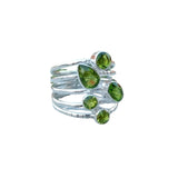 Peridot Solid 925 Sterling Silver Ring 10