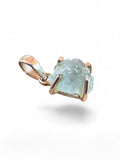 Rough Aquamarine Solid 925 Sterling Silver Pendant