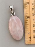 Pink Opal Silver Overlay Pendant