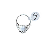 Kingman Red Rose Dahlia Solid 925 Sterling Silver Ring 9