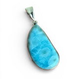 Caribbean Larimar Solid 925 Sterling Silver Pendant