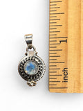 Rainbow Moonstone Solid 925 Sterling Silver Poison Locket Pendant