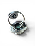 Black Jack Turquoise Solid 925 Sterling Silver Ring 9