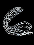 20 inch Solid 925 Sterling Silver Paperclip Chain Necklace