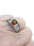 Baltic Amber Solid 925 Sterling Silver Ring 7