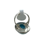 White Water Turquoise Solid 925 Sterling Silver Ring