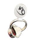 Kingman Red Rose Dahlia Solid 925 Sterling Silver Ring 6.5