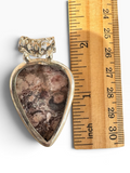 Bird’s Eye Jasper Silver Overlay Pendant