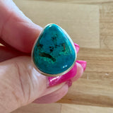 Chrysocolla Solid 925 Sterling Silver Ring 4