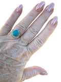 Kingman Turquoise Solid 925 Sterling Silver Ring 6
