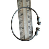 Pyrite, Meterorite & Smoky Topaz Solid 925 Sterling Silver Cuff Bracelet