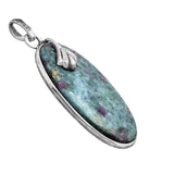 Ruby in Kyanite Solid 925 Sterling Silver Pendant