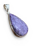 Charoite Solid 925 Sterling Silver Pendant