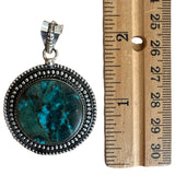 Tibetan Turquoise Solid 925 Sterling Silver Pendant
