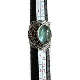 Aquamarine Solid 925 Sterling Silver Ring 6.5