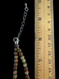 Unakite 4 mm Beaded Necklace
