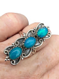 Paraiba Opal Solid 925 Sterling Silver Ring 7