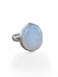 Angel Aura Druzy Solid 925 Sterling Silver Ring 7