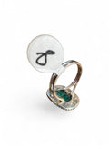 Emerald Solid 925 Sterling Silver  Ring 8
