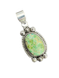 Sonoran Gold Turquoise Solid 925 Sterling Silver Pendant