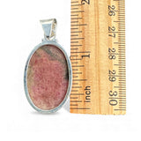 Rhodonite Solid 925 Sterling Silver Pendant
