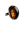 Baltic Amber Solid 925 Sterling Silver Ring 5