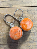 Sponge Coral Solid 925 Sterling Silver Earrings
