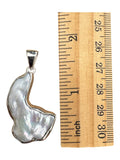 Big Freshwater Pearl Solid 925 Sterling Silver Pendant