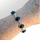 Black Onyx Solid 925 Sterling Silver Bracelet